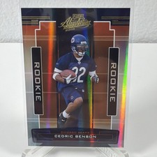 CEDRIC BENSON 2005 Playoff Absolute Memorabilia #161 Rookie Card RC /999 NM Card. rookie card picture