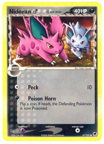 Pokemon - Nidoran M (especie Delta) - 57/101 - común - EX Dragon Frontiers - casi nuevo - Imagen 1 de 1