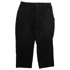 Carhartt Canvas Carpenter Work Pants Size 40 X 30 Black