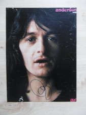 Jon Anderson "Yes" autograph signed A4 magazine image
