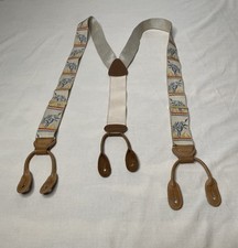 Trafalgar Silk Suspenders Braces Political Democrat Kicking Donkey Rare