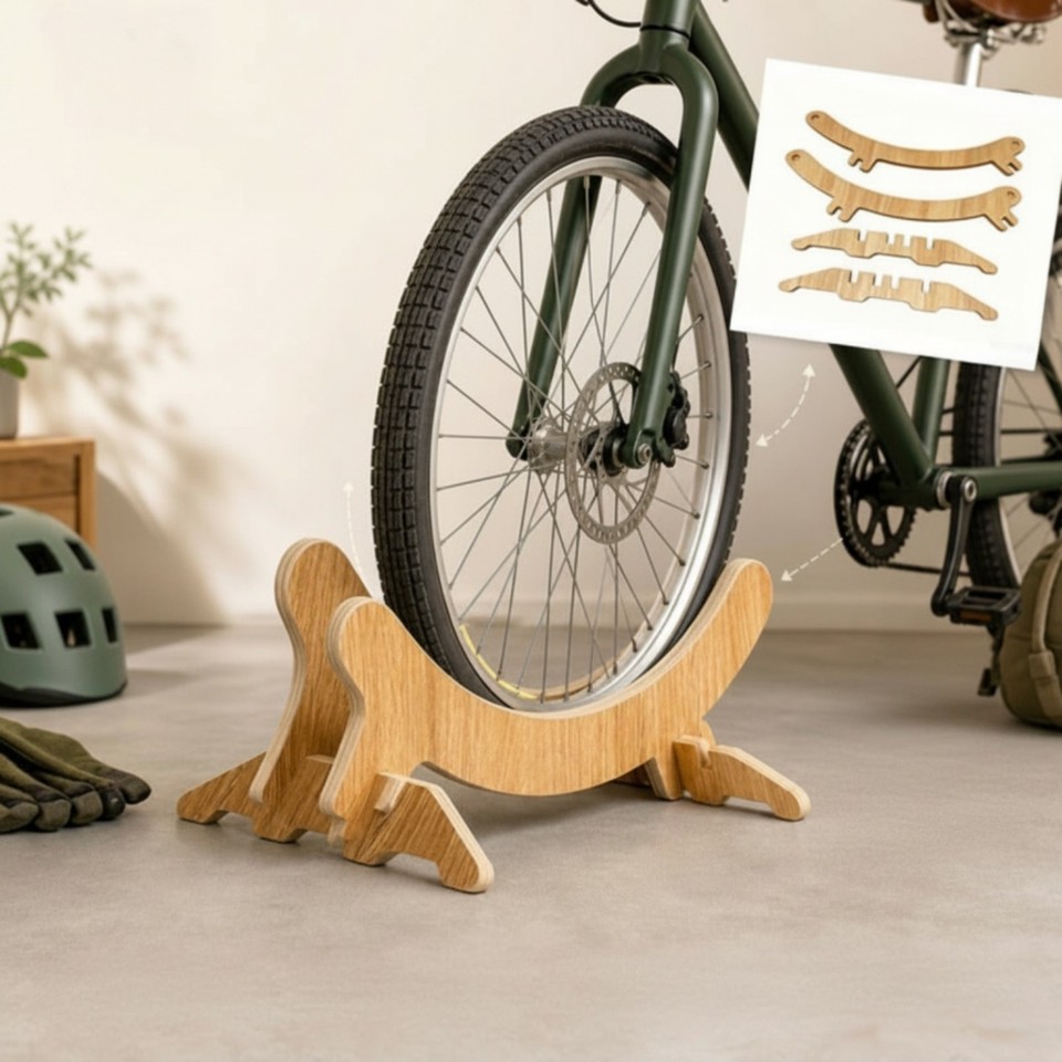 Wooden Bike Stand Lightweight Wooden Bike Rack Stable for Commuters ...