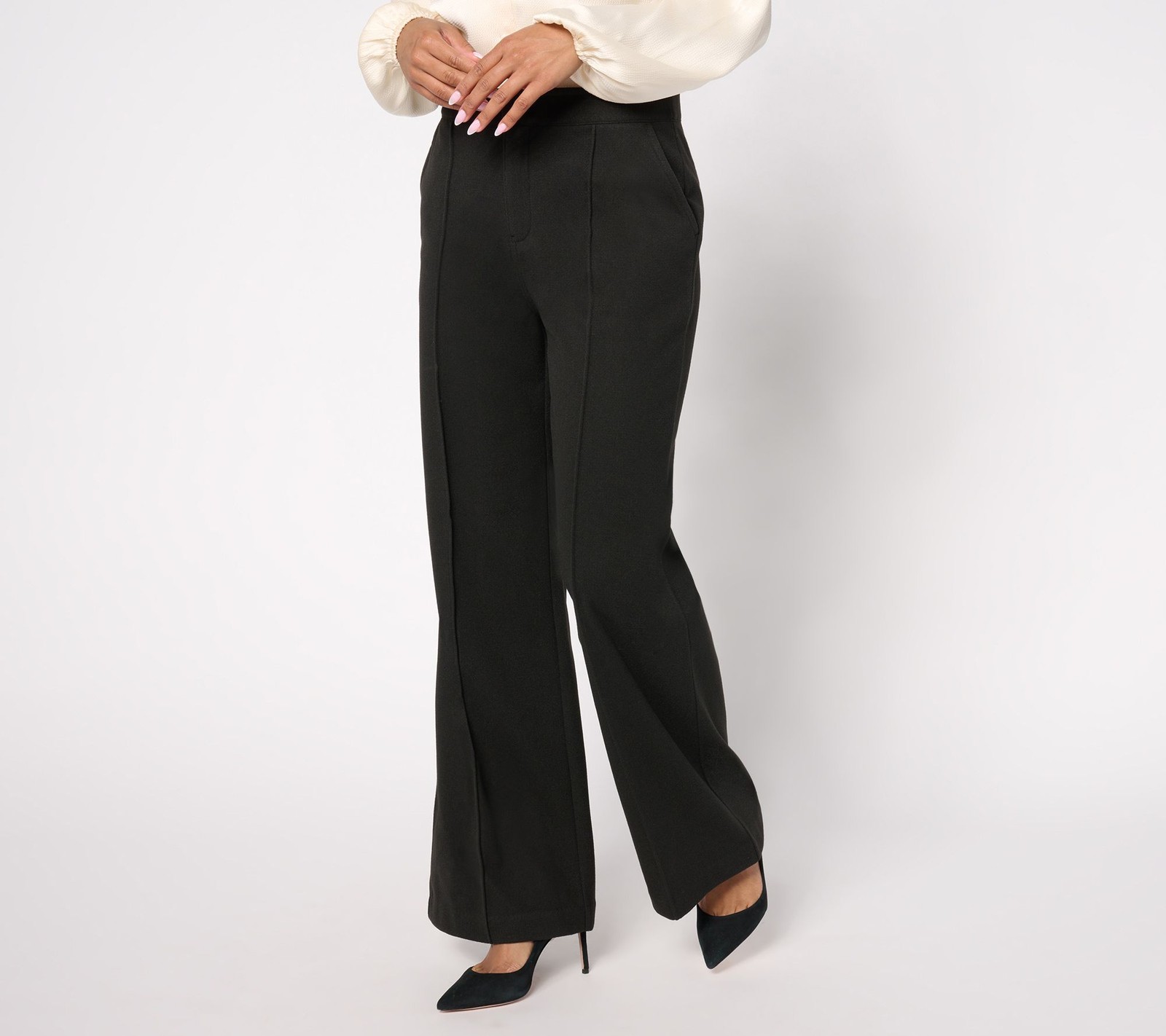 Maya J Women's Pants Sz 6 Tailored Knit Trouser Black A670829