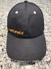 Head Tennis Hat Black Mesh Tennis Adult Flex Fitted Small/Medium S/M