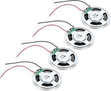 4 Pcs 0.5W 8 Ohm Small Speakers Metal Shell Internal Micro Magnet  round Speake