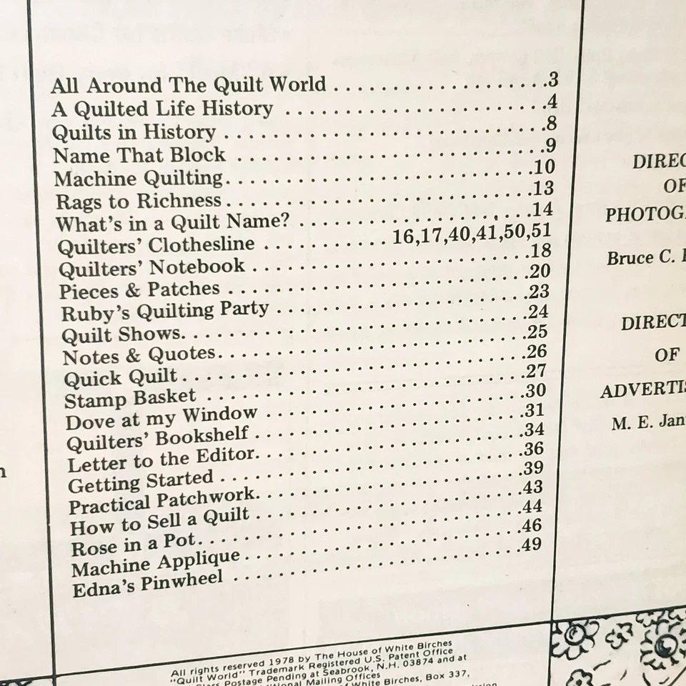 Quilt World Magazine October 1978 History Rags to Richness Machine Quilting - Image 3 of 4