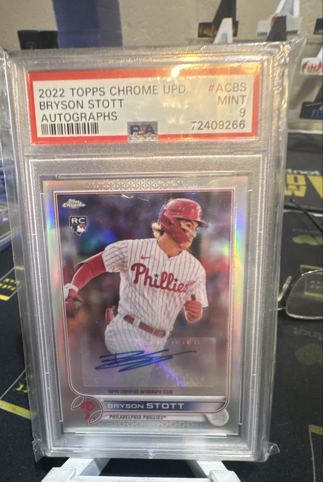 2022 Topps Chrome Update Series - Autographs Bryson Stott #AC-BS (AU, RC)