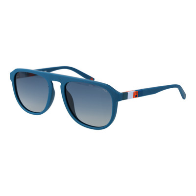 Fila SFI528 7SFP Designer Sonnenbrille Unisex Blau Pilot Polarisiert 56mm