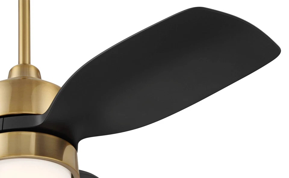 36" Casa Vieja Verdin Brass and Black LED Damp Ceiling Fan with Remote - Image 4 of 4