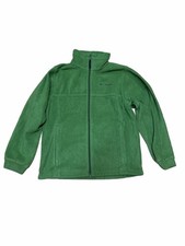 Columbia Sportswear Youth 14/16 Green Full Zip Fleece Jacket Outdoor Hiking