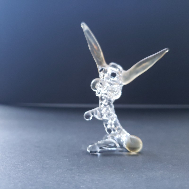 Hand Blown Glass - Rabbit (Yellow ears & tail)