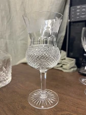 Edinburgh Crystal Thistle Cut Tall Water Goblet 7-1/4" Tapered Stem