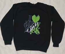 Gildan Heavy Blend Fleece Graphic Print Black Crew Neck Sweatshirt S