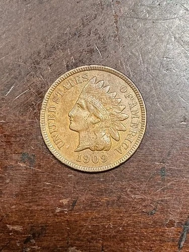 1909 S INDIAN HEAD CENT AU DETAILS CORROSION