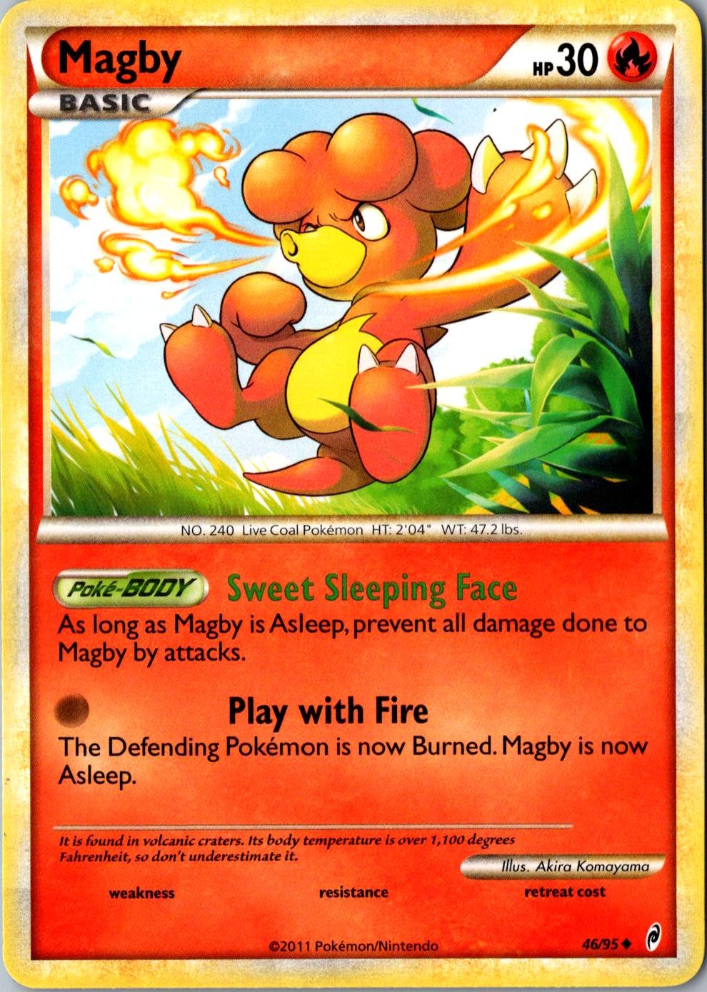 Magby 46/95 Uncommon Call of Legends LP Pokemon Card