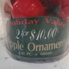 Vintage Holiday Lacquered Apple Ornaments 28pc Red/Green — photo 3