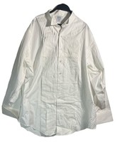 Brooks Brothers Men's Slim Fit Tuxedo Shirt 18-35 White Long Sleeve French Cuff