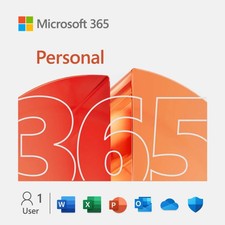 Microsoft 365 Personal Office 12 Month 1 User 1TB Secure Self Mailer