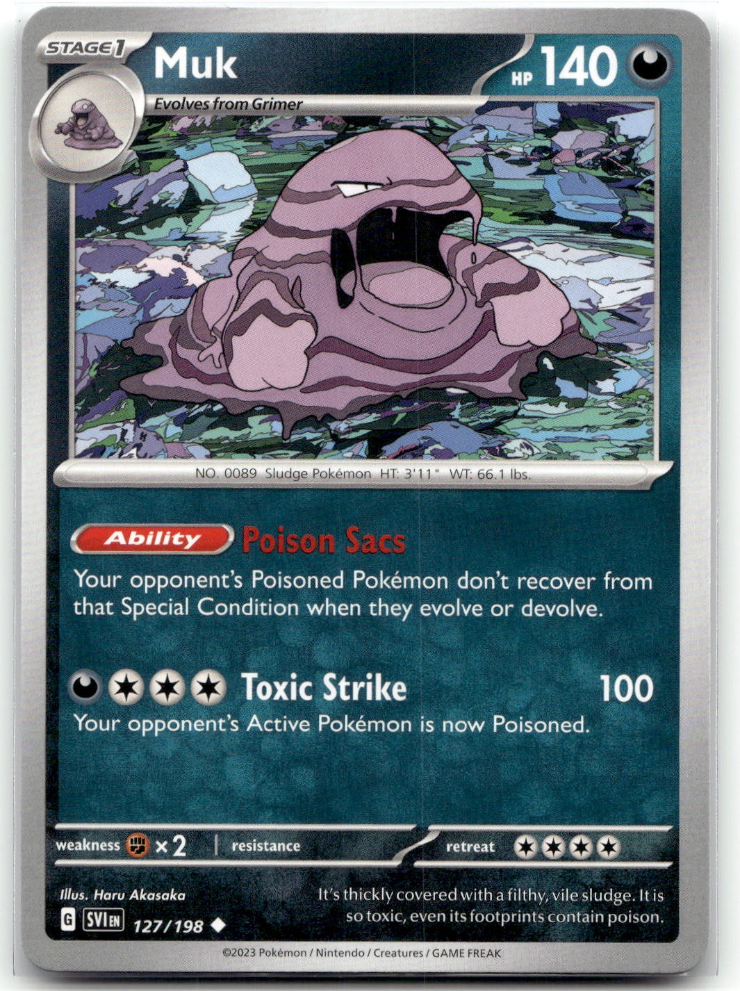 Muk 127/198 SV01: Scarlet & Violet Base Set Uncommon Pokemon TCG NM