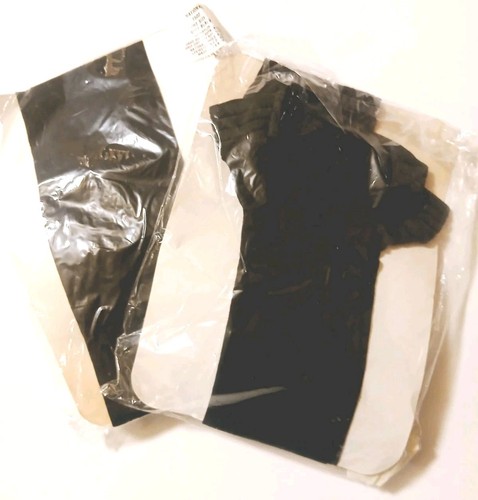Medias de nailon hasta el muslo National de colección nos 2 pares negras suaves talla única - Imagen 1 de 6