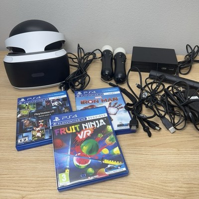 Sony PlayStation PS VR Bundle VR1 1st Generation PS4 headset motion w/ Games Lot