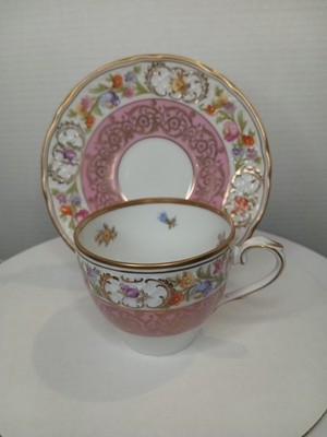 Bavaria Schumann Arzberg Germany Porcelain Tea Set Floral Gold Trim