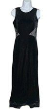 Rhapsody Vintage Maxi Dress Size 10 Black Velvet Formal Gown, Made In USA 80’s