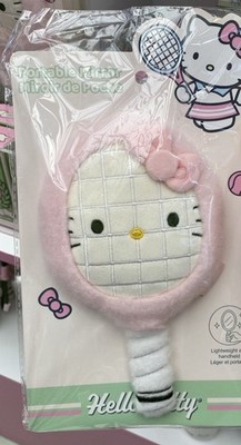 MINISO x Hello Kitty Portable Handheld Makeup Mirror Pink Tennis Exclusive