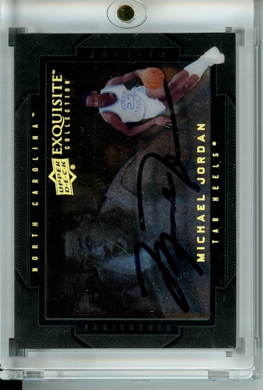 Michael Jordan North Carolina Tar Heels 2011 EXQUISITE COLLECTION #D-ML AUTO 