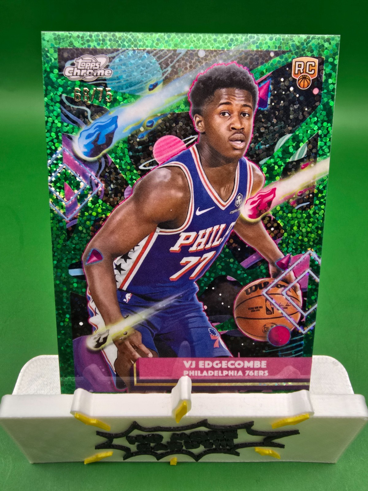 2025-26 Topps Chrome Cosmic VJ Edgecombe Green Space Dust /75