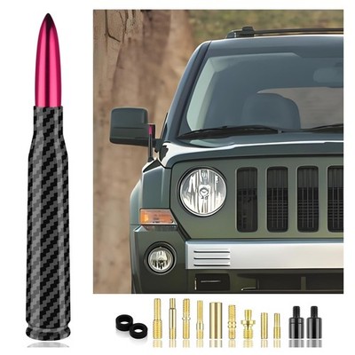 Stacool Car Bullet Antenna with 13 5.45*0.75*0.75 inch, Pink 