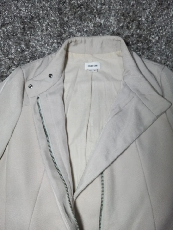 Abrigo Chaqueta Helmut Crema Mujer Lana Algodón Y Poliamida Talla M Foto 4 de 4