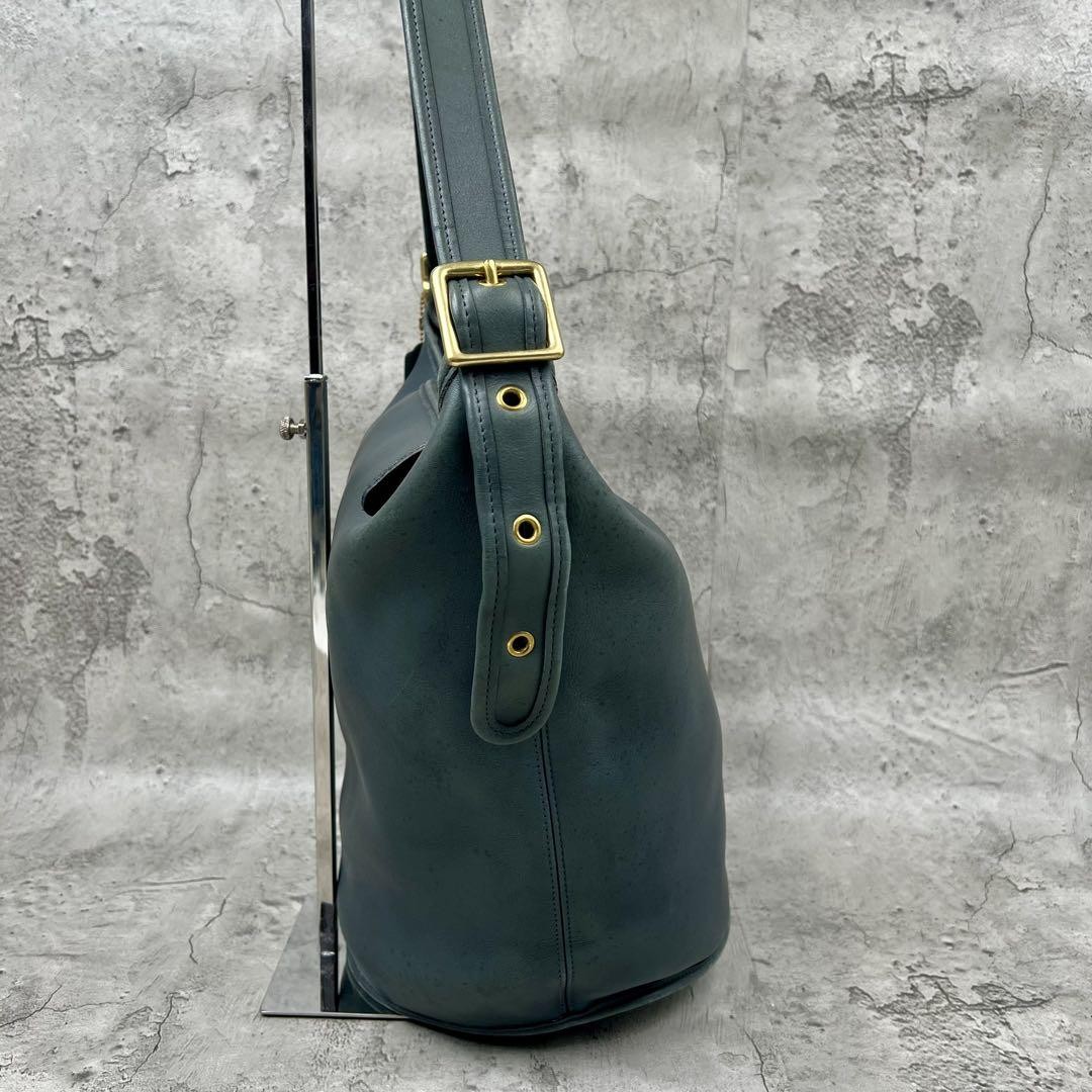 希少色✨COACH オールドコーチ ショルダーバッグ グリーン 9085 【公式