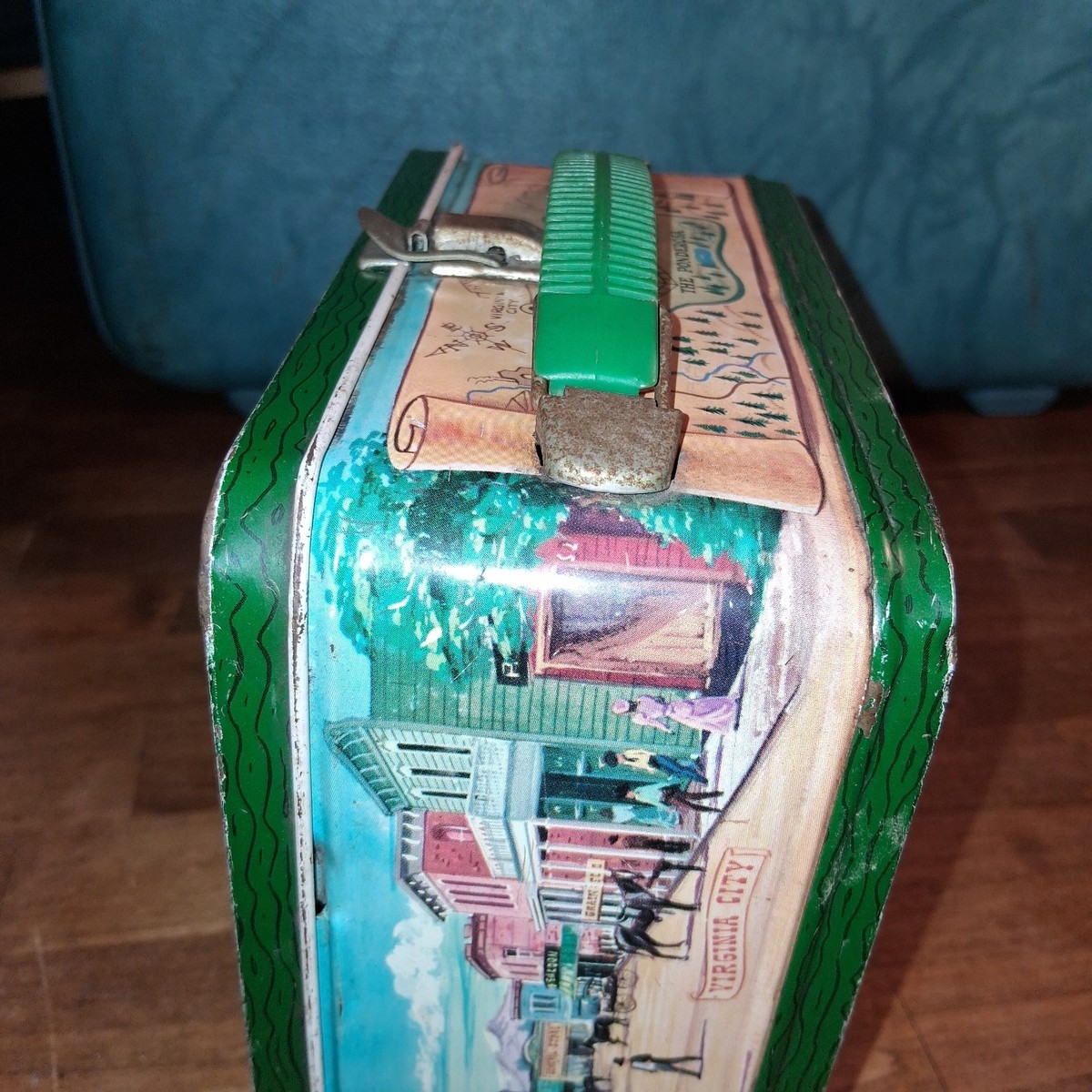 Vintage 1963 Bonanza Metal Lunchbox Aladdin Industries No Thermos