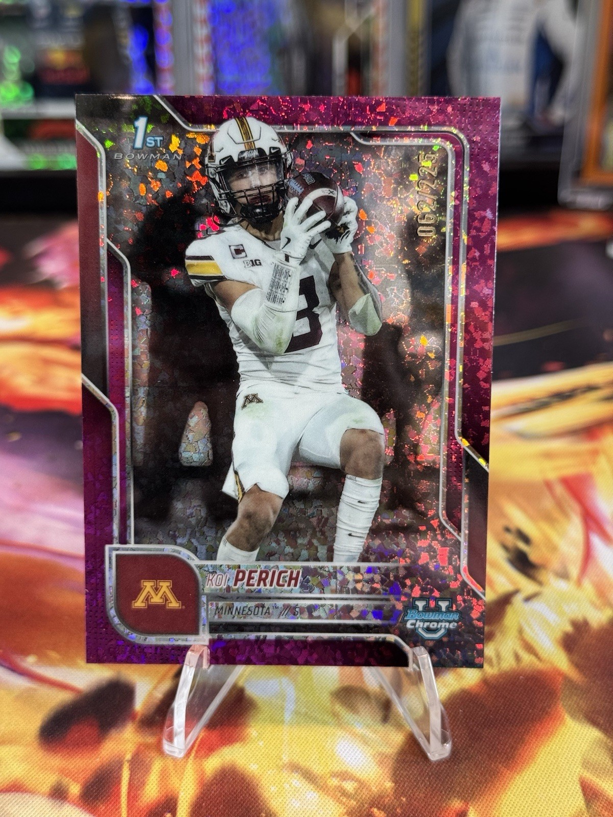 2025 Bowman Chrome U - Koi Perich #116 1st Bowman Fuschia Mini-Diamond /225