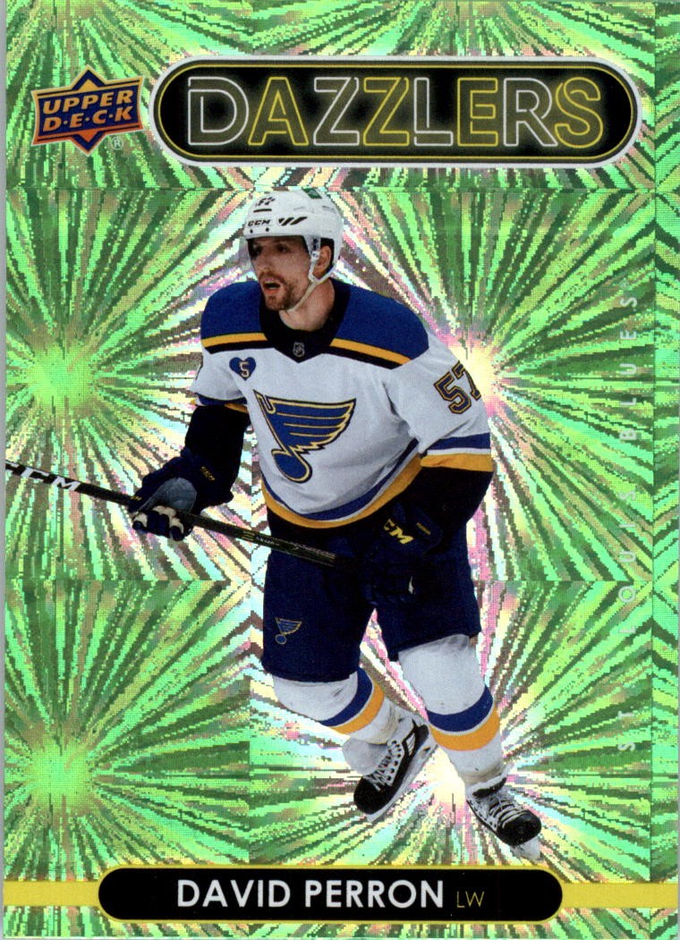 2021-22 Upper Deck Dazzlers Green #DZ38 David Perron - HKY