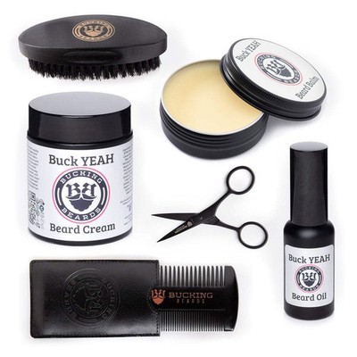 Men s Grooming Essentials Bundle   Beard Balm, Cream, Oil & Grooming Kit (Gluten