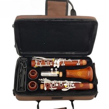 Red Wood Professional Clarinet Bb Rosewood Silvering Keys Sib Klarnet M13