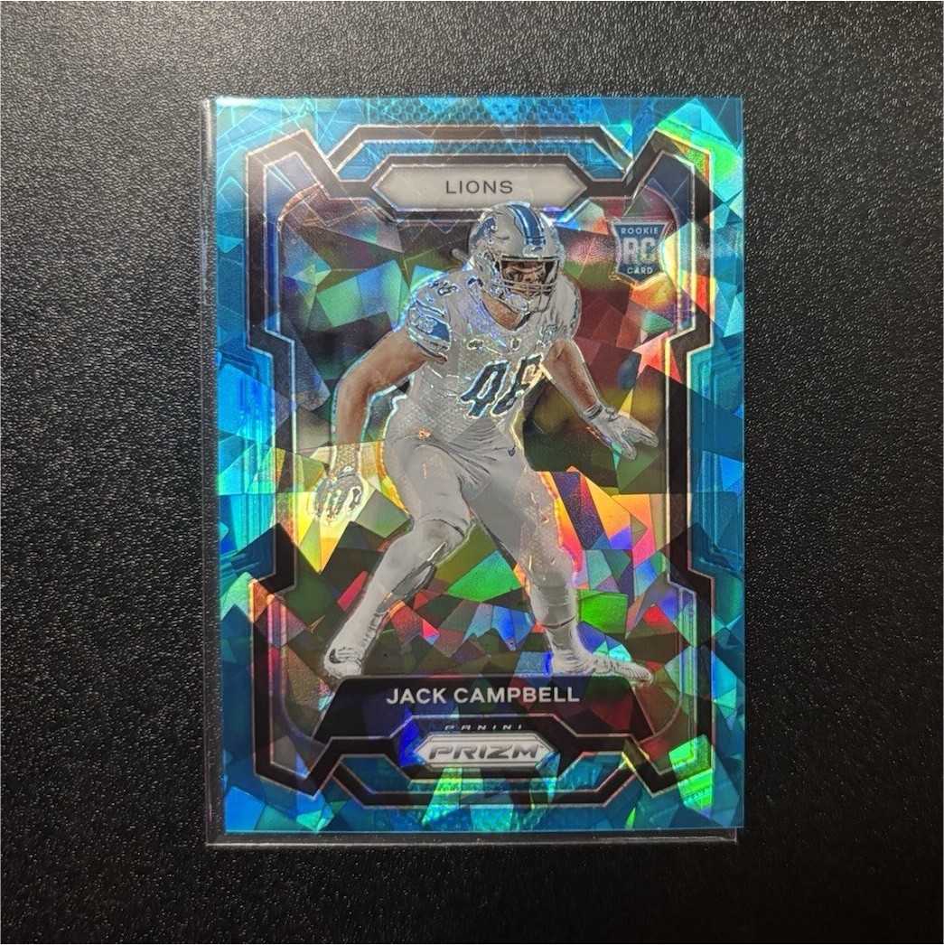 2023 Panini Prizm Blue Ice Prizm Rookie Jack Campbell #330 /99 Detroit Lions