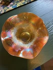 Vintage Fenton Marigold Carnival Glass Holly Pattern 6.5” Dish