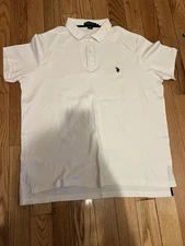 US Polo assn White Polo XXL NWOT