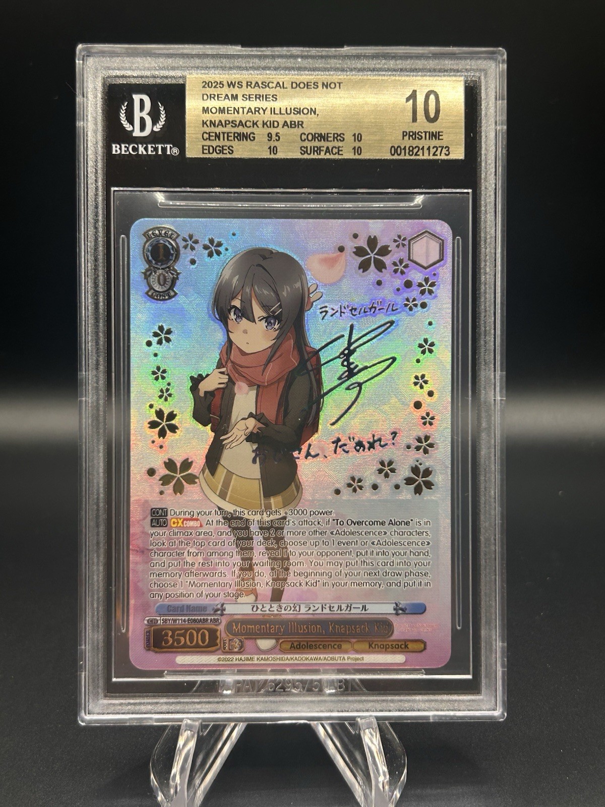 Weiss Rascal Does Not Dream Momentary Illusion, Knapsack Kid ABR Mai Sakurajima