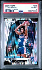 2024 PANINI PRIZM SKEWED PRIZM #292 JULIUS ERVING 211/249 PSA 8