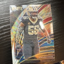 Panini Select Prizm Red and Blue Shock  Demario Davis Saints Suite Level /249