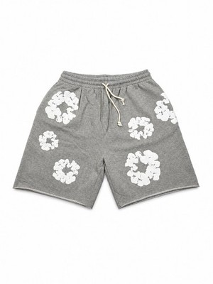 Denim Tears Cotton Wreath Shorts Grey/White Size Medium BRAND NEW FREESHIPPING