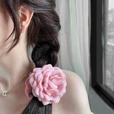 2 PCS Flower Women Hair Claws Clip Fashion Elegant Fabric Rose Hairpin