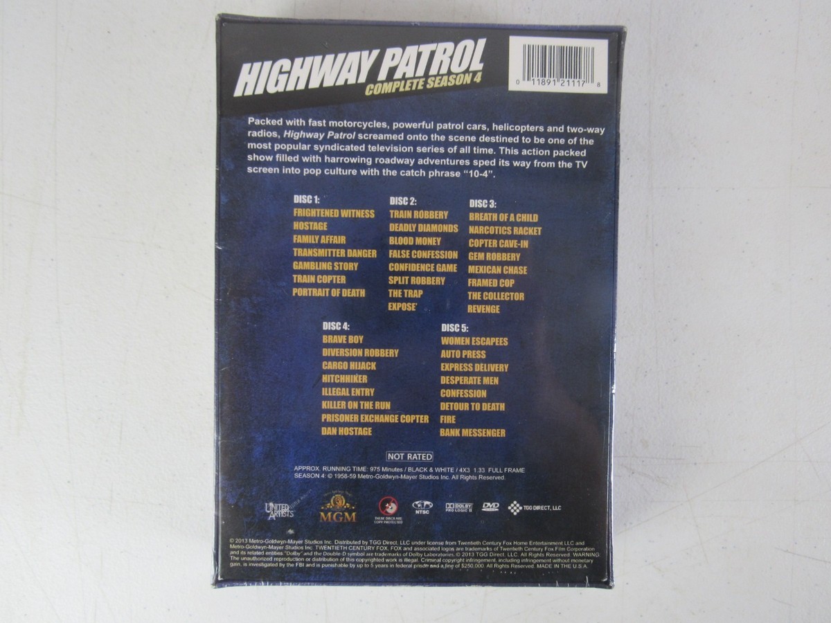 その他 Highway Patrol: Complete Season Four [DVD] Highway Patrol: Complete Season 4 (DVD, 2013, 5-Disc Set) for sale