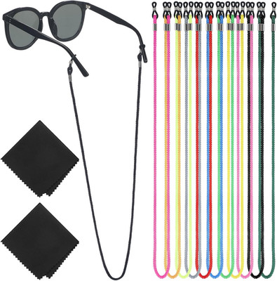 12 Pcs Glasses Strap Eyeglasses String Holder Cord Colorful Sunglasses Chain aro