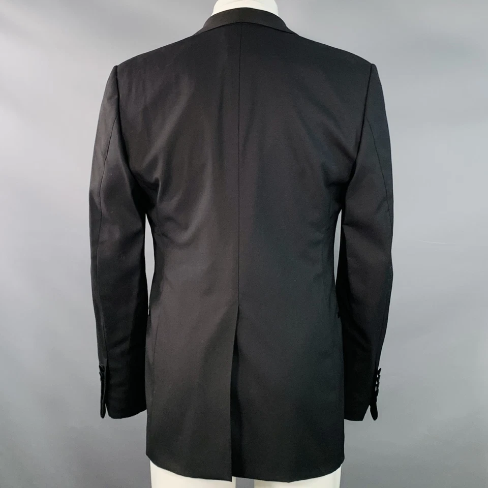 TOM FORD Taille 40 Régulier Noir Laine Châle Revers Veste De Sport - Photo 4/4