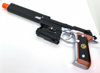 #ad Resident Evil – Beretta 92F Samurai Edge Wesker Moving Slide 1:1 Prop Cosplay $49.99